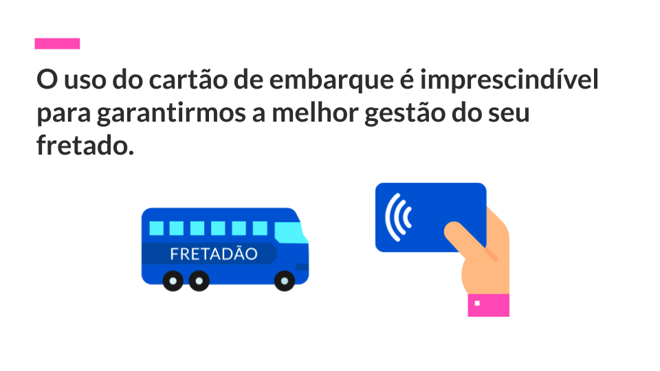 Cartão de embarque Fretadão
